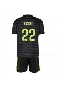 Real Madrid Antonio Rudiger #22 Babytruitje 3e tenue Kind 2022-23 Korte Mouw (+ Korte broeken)